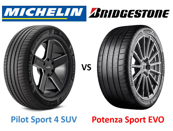 Тест летних шин для кроссоверов: Michelin Pilot Sport 4 SUV vs Bridgestone Potenza Sport Evo
