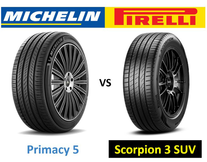 Michelin Primacy 5 vs Pirelli Scorpion 3 SUV — сравнение двух новых премиальных летних шин, каждая из которых предлагает свой подход к безопасности, комфорту и управляемости. Michelin Primacy 5 делает акцент на долговечности, высоком уровне комфорта и эффективности, тогда как Pirelli Scorpion 3 SUV отличается более динамичным характером, точной управляемостью и стабильностью автомобилей класса SUV. Обе модели относятся к новому поколению премиальных летних шин и предлагают современные технологии, поэтому сравнение Michelin Primacy 5 и Pirelli Scorpion 3 SUV представляет особый интерес для владельцев современных автомобилей и кроссоверов.