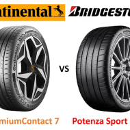 Сравнение Continental PremiumContact 7 и Bridgestone Potenza Sport EV.